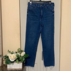 Express light wash distressed jean slim super high-rise/ Size 10R